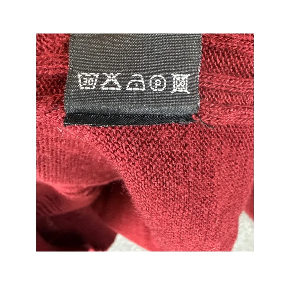 Polo Ralph Lauren V-Neck Sweater Mens 4XL Burgundy Preppy Cable Knit Pullover